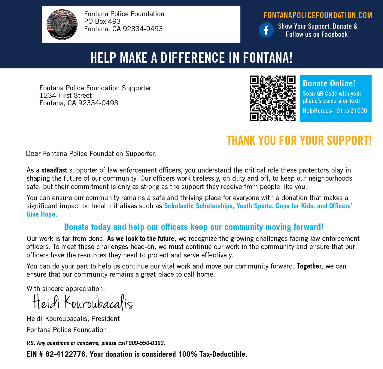 Donation Letter